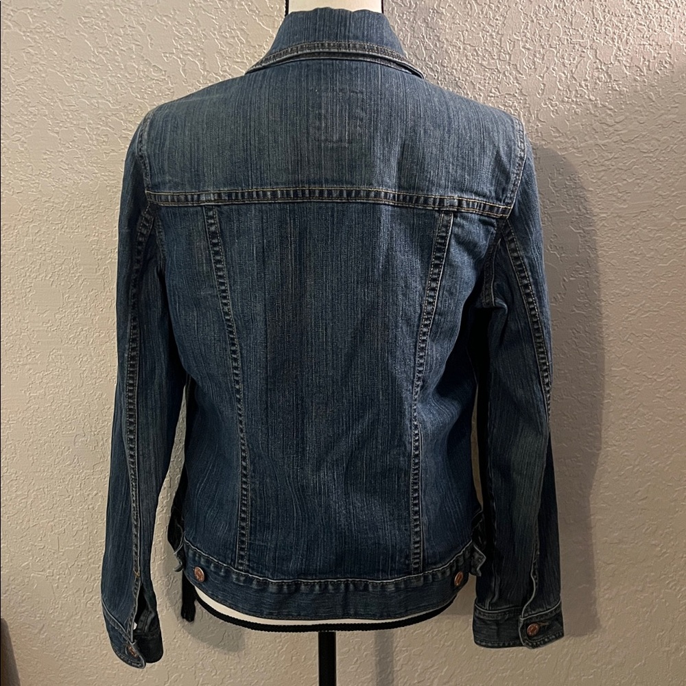 Old Navy Blue Jean Jacket Vintage style darker denim - Picture 2 of 4